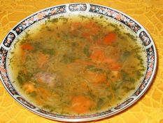 Soup from fresh cabbage -Shchi.
